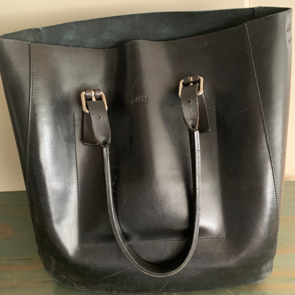 M0851 black leather tote - Picture 4 of 6